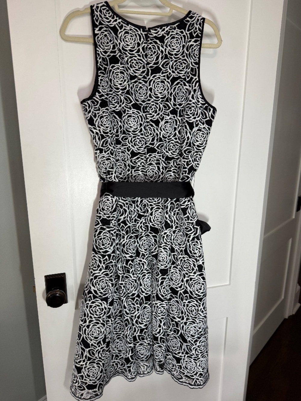 White House Black Market Brocade Fit & Flare Dress Size 12